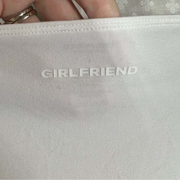 Girlfriend Collective White Long Sleeve Drape Neck‎ Top - Picture 3 of 4